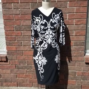 Black and White David Meister Dress